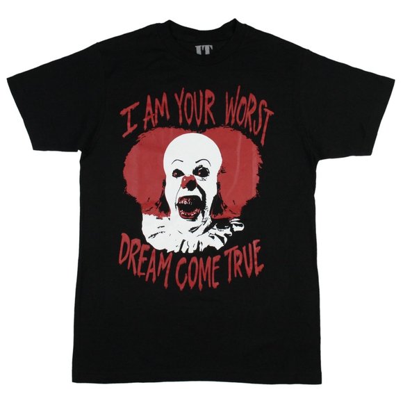 Mens IT Pennywise "I am Your Worst Dream Come True" Clown T-Shirt L XL 2XL 3XL - Picture 1 of 2